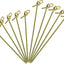 200 Palillos Bambú 4.7x6" Brochetas Anudadas Cóctel