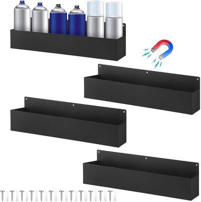 Soporte magnético para latas aerosol pared 16.54" negro