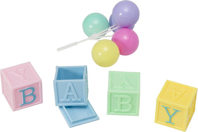 Decoración para tartas color azul rosa amarillo 5pulg