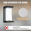 6 Luces Exterior 18W Apliques Negros IP65 Impermeables