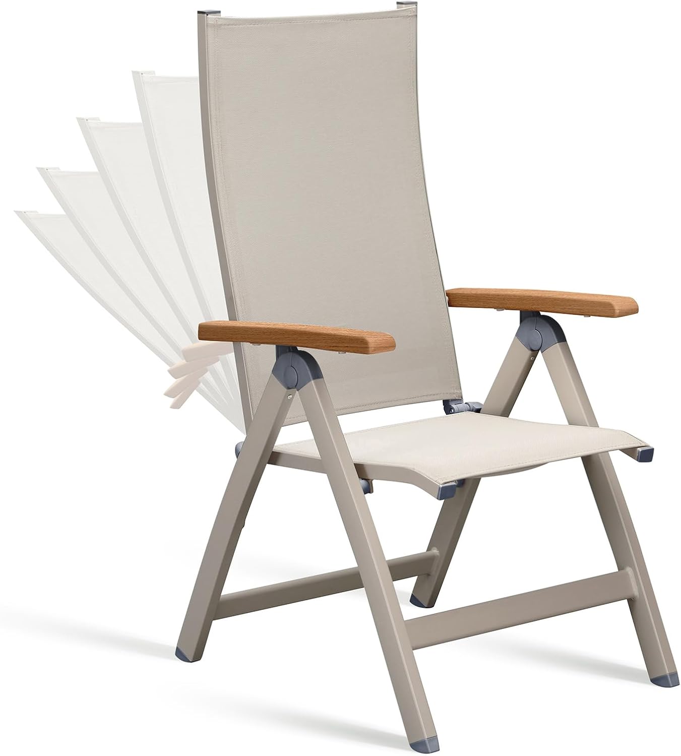 Silla plegable reclinable para balcón jardín piscina