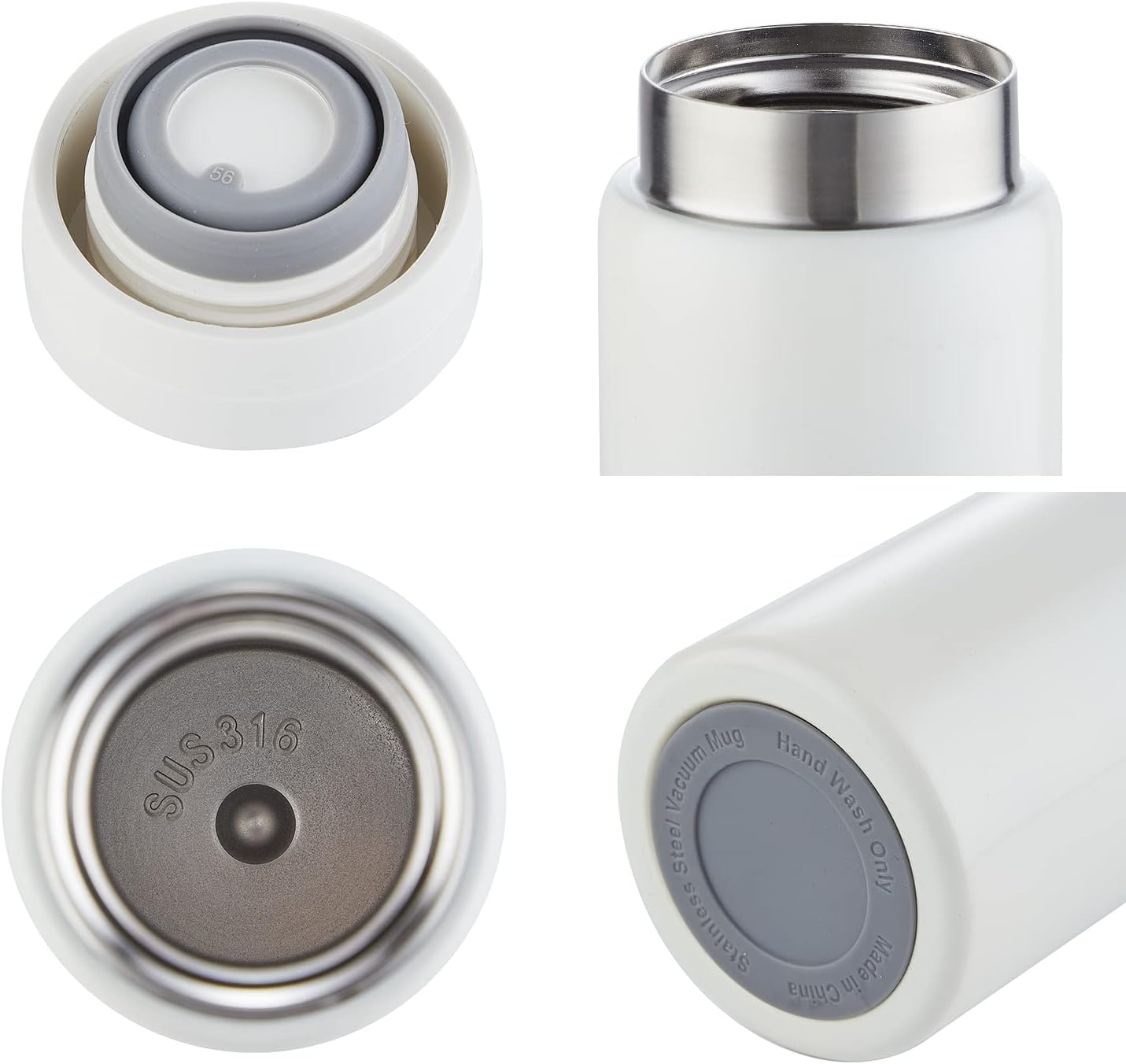 Botella agua acero inox 7oz aislada sin fugas color