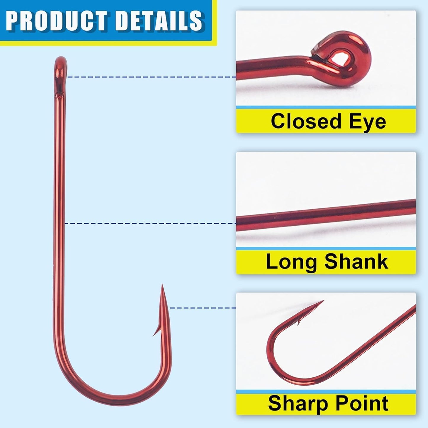 Juego 150 anzuelos Aberdeen para pesca panfish y bluegill