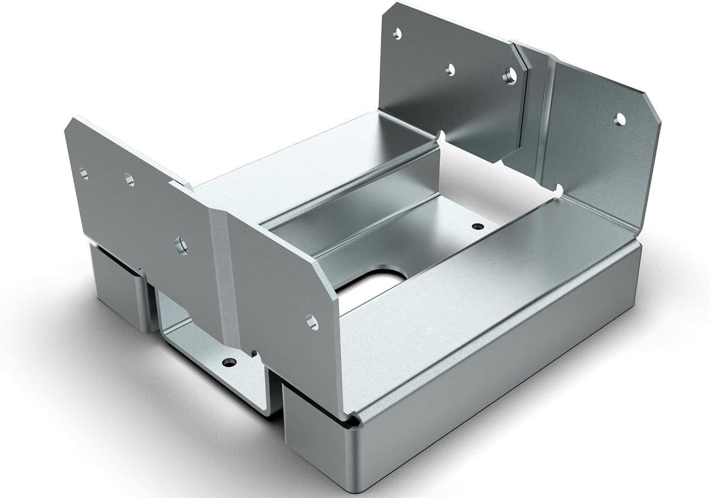 10 Bases Poste 6x6pulg Acero Galvanizado Soporte Cubierta
