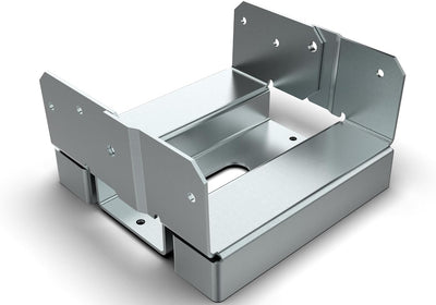 10 Bases Poste 6x6pulg Acero Galvanizado Soporte Cubierta