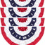 Bandera plisada 3x6ft set 4 banderines patrióticos