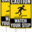 2 Carteles Plástico Corrugado 12x9" Precaución