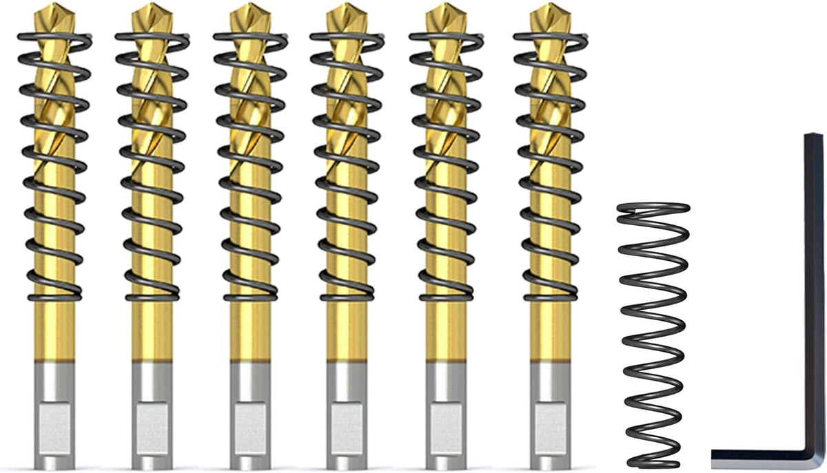 Set 6 brocas piloto titanio resorte llave para sierra agujero acero