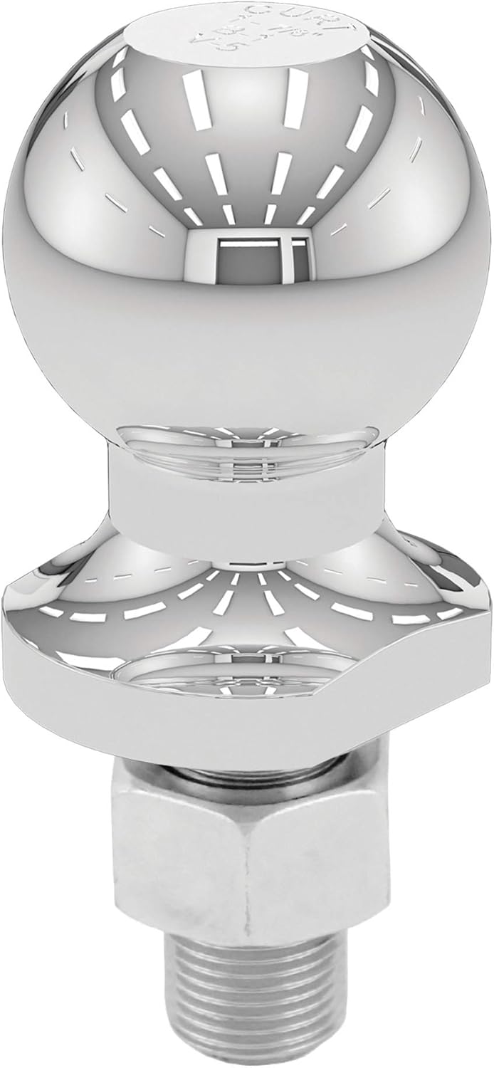 Bola enganche cromada para remolque 2000lb 1-7/8pulg plateado