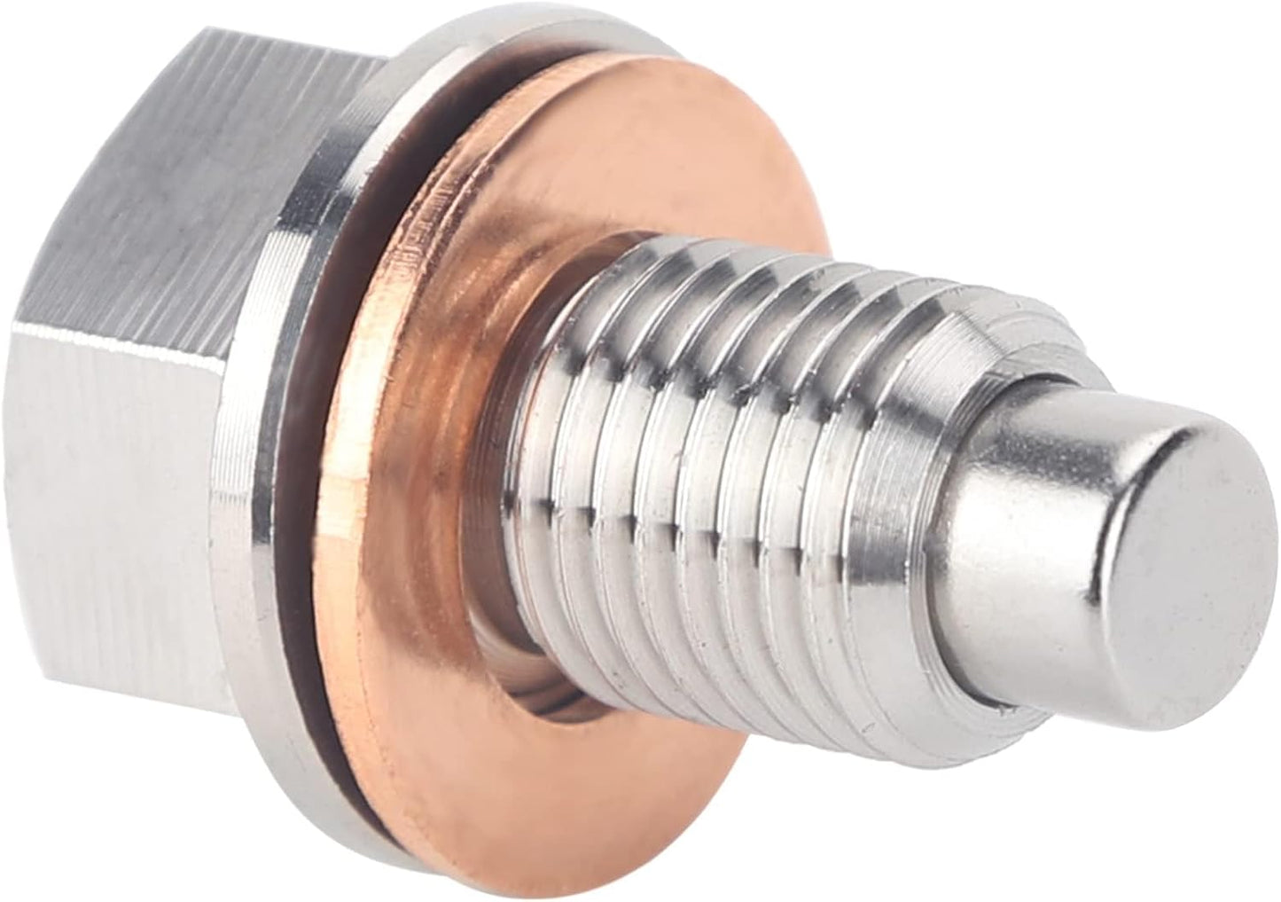 Tapón magnético drenaje aceite M12 acero inox 3 arandelas cobre