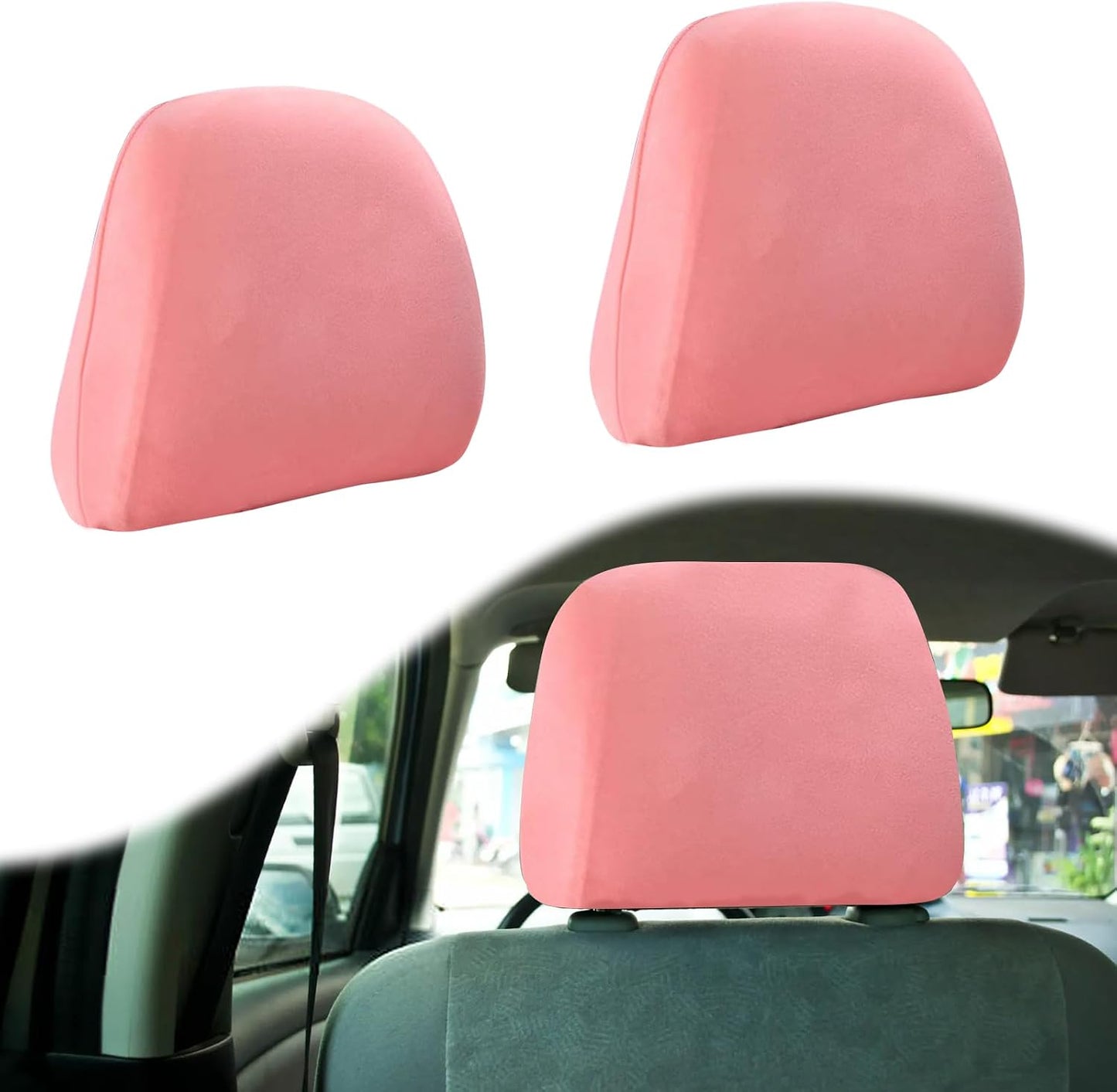 2 Pzas Fundas Reposacabezas Coche Flexibles Reutilizables