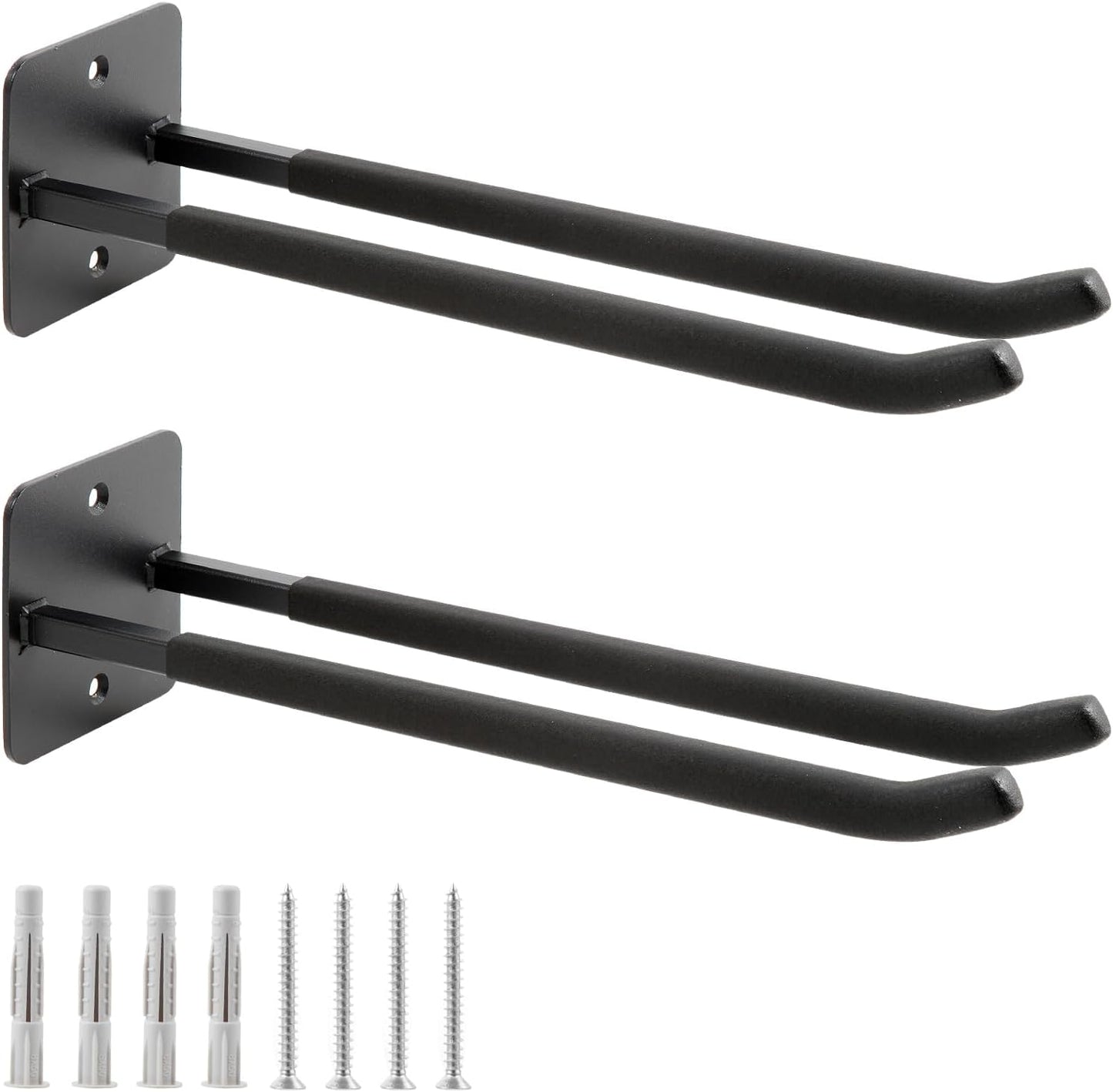 Ganchos dobles acero 14" para pared 2 Pzas