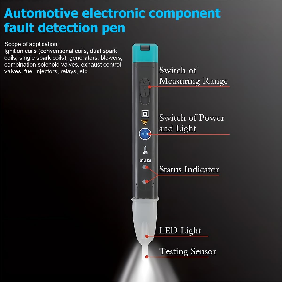 Probador bobina encendido automóvil LED electromagnético