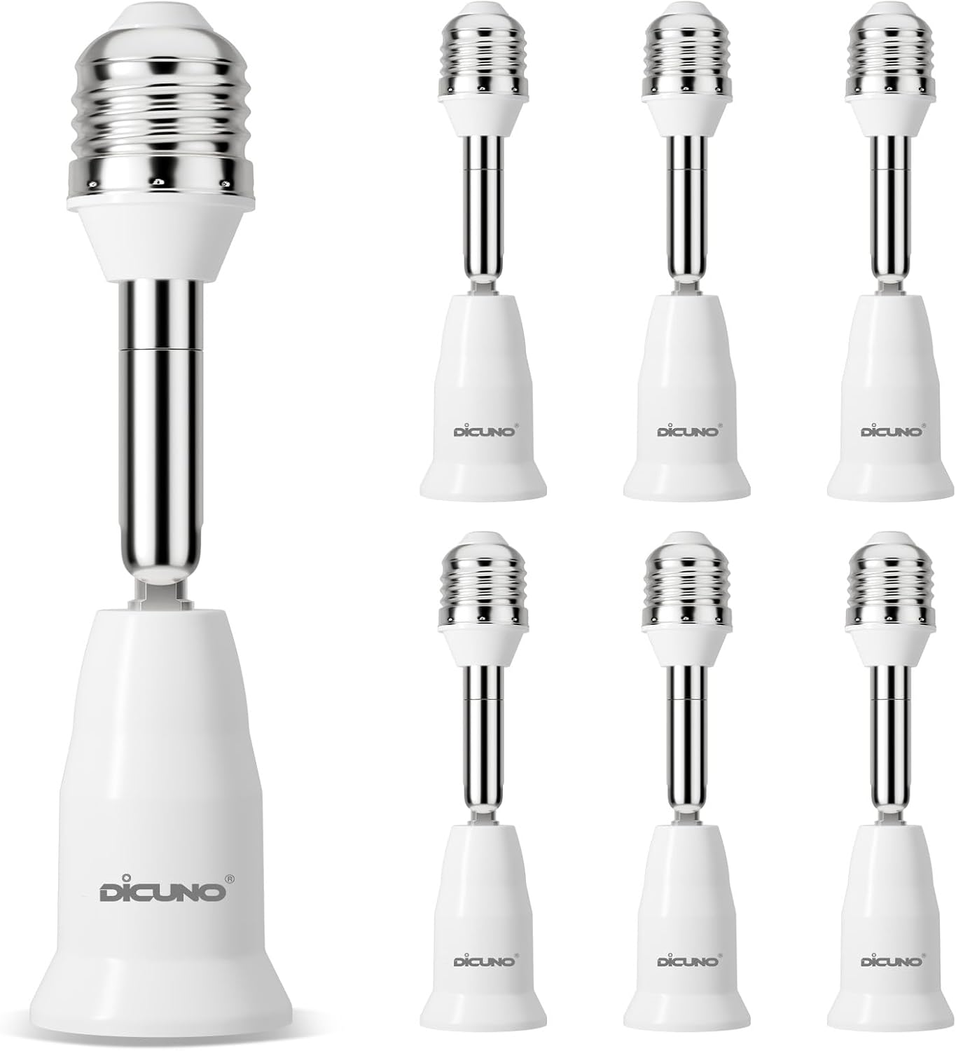 Extensor enchufe luz E26 ajustable flexible 180°