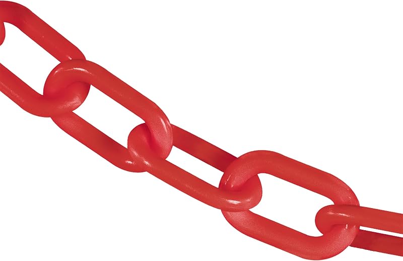 Cadena barrera plástico resistente rojo 2pulg 500pies