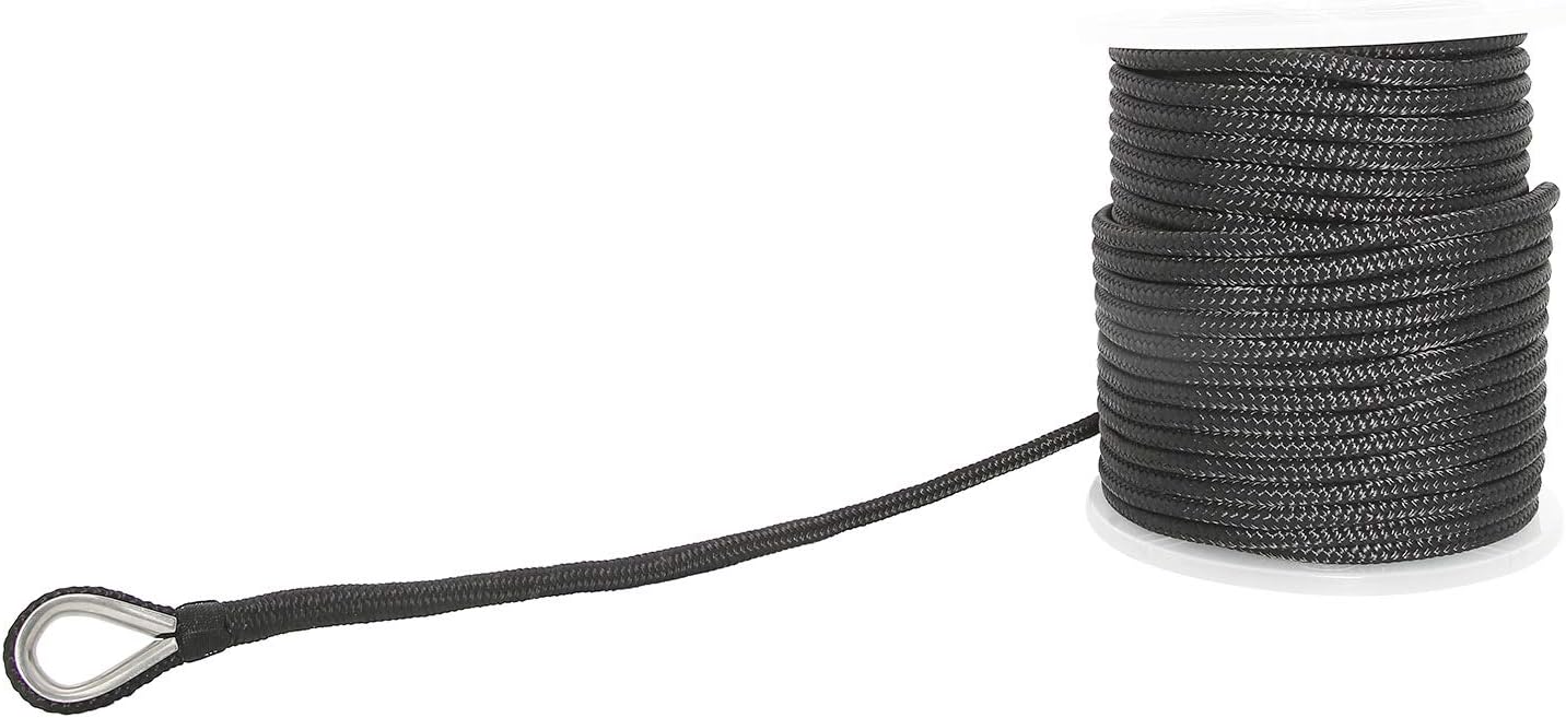 Anclaje nailon doble trenza 3/8pulg x200ft con dedal acero