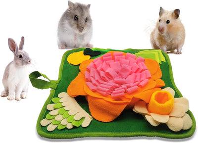 Alfombrilla interactiva para conejos y hámsters tapete alimentación