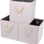 Set cestas tela beige 13x13" asa organización hogar