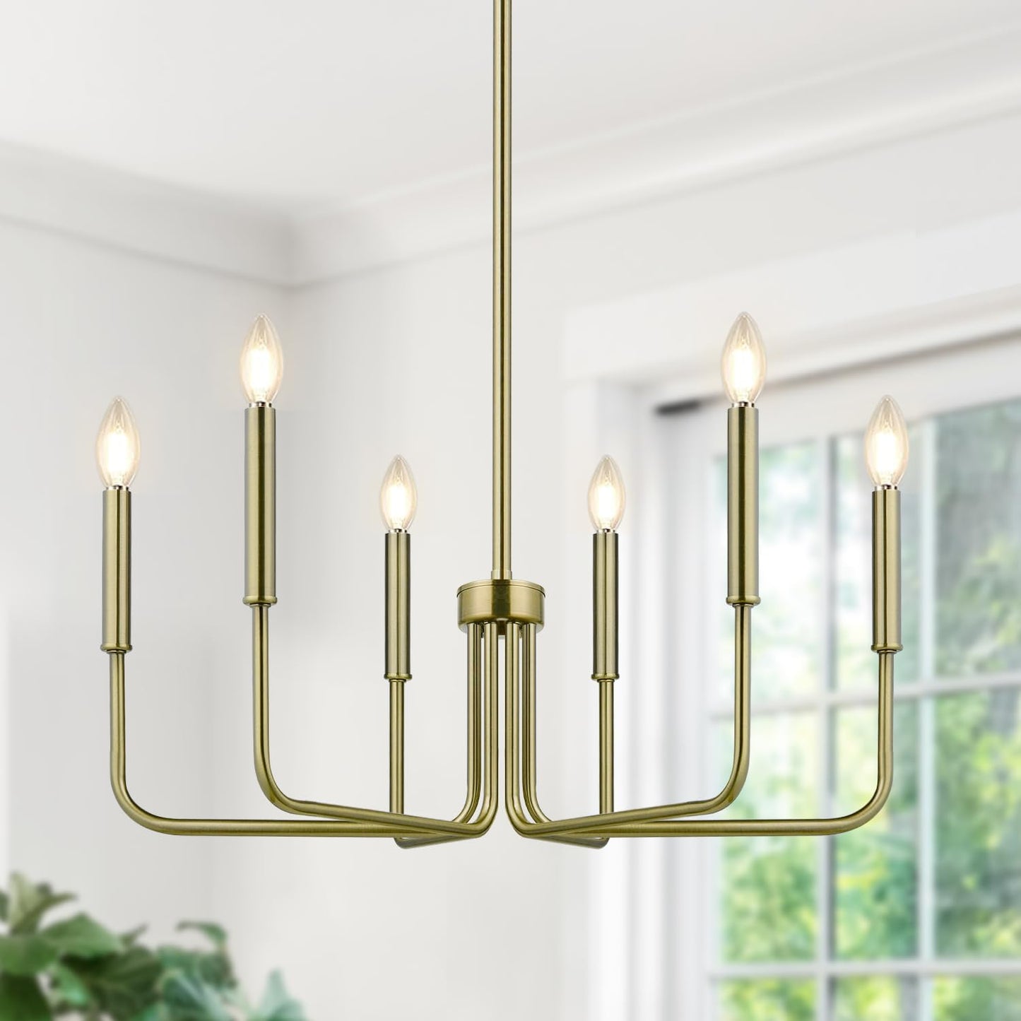Candelabros 6 luces cobre para comedor y sala