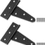 Bisagras puerta hierro forjado negro 4pulg paquete 2