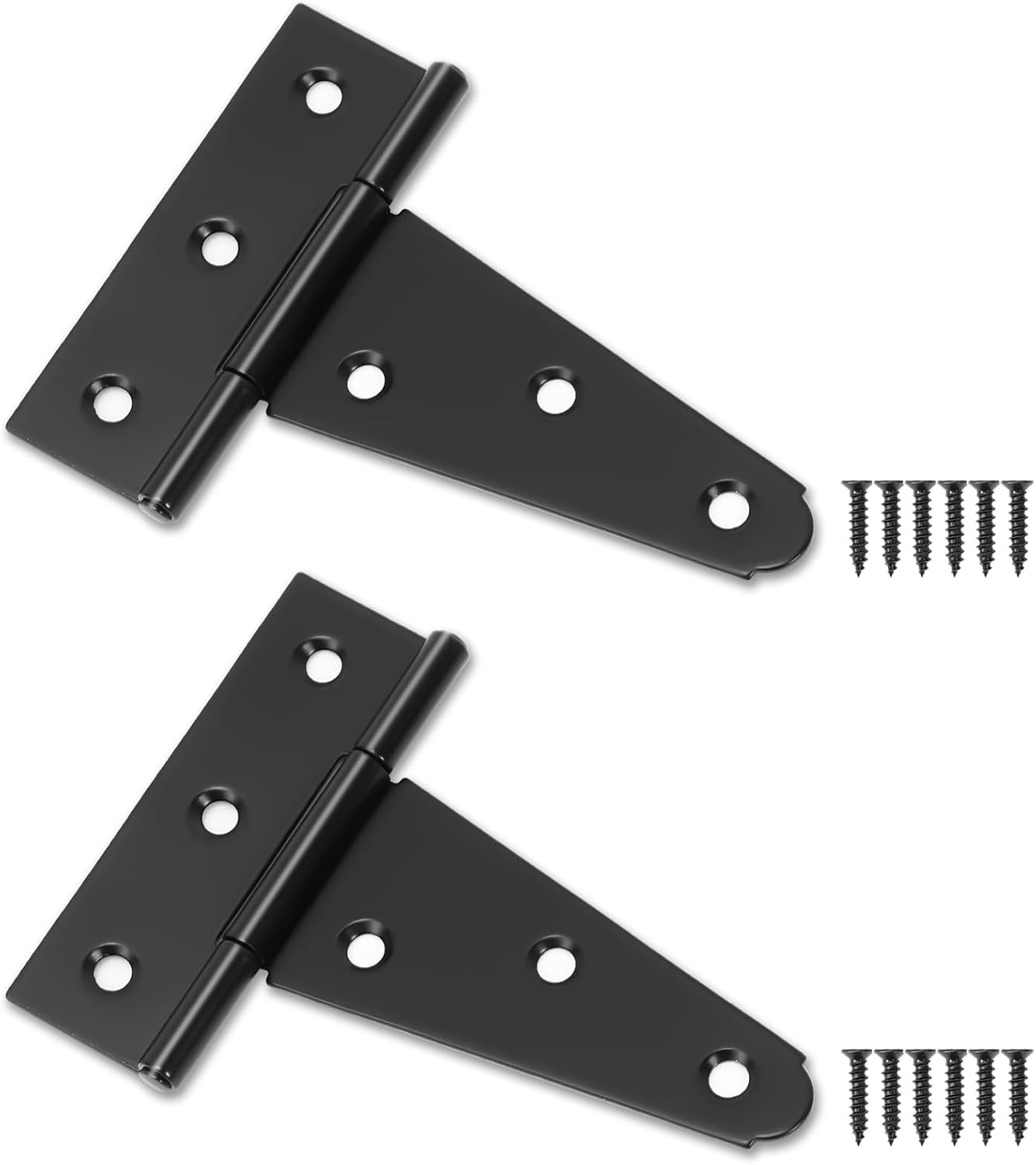 Bisagras puerta hierro forjado negro 4pulg paquete 2