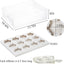 12 Cajas Plástico Transparente para Cupcakes con Cinta