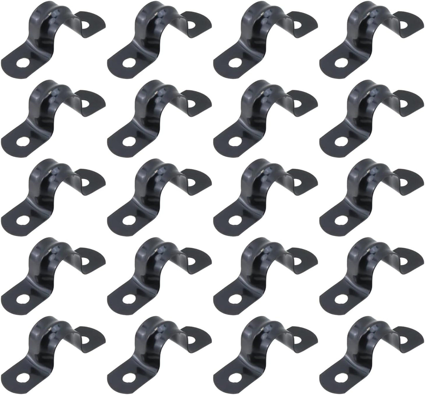 Abrazadera conducto 1/4pulg acero inox 304 correa 2 agujeros negro