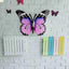 Decoración mariposa metal 3D para pared jardín morado
