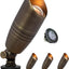 Focos paisaje latón pack 4 LED 12V exteriores