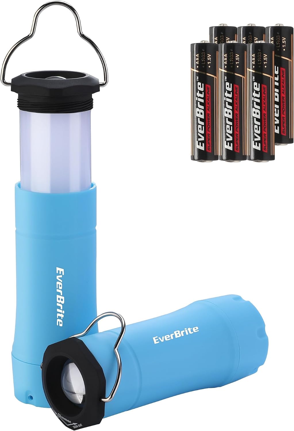 Linterna 2en1 con zoom 3 modos para acampar emergencia