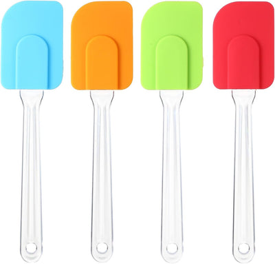 Set 4 Espátulas Silicona 10pulg para Cocinar y Hornear