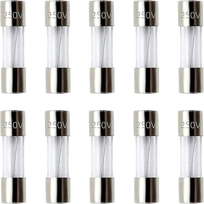 10 Fusibles F3AL 3A 250V Vidrio 0.2x0.78pulg