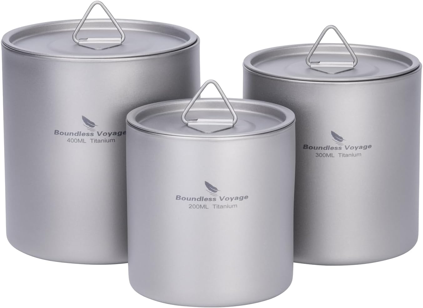 Tazas titanio doble pared portátiles para té café 3 pzas