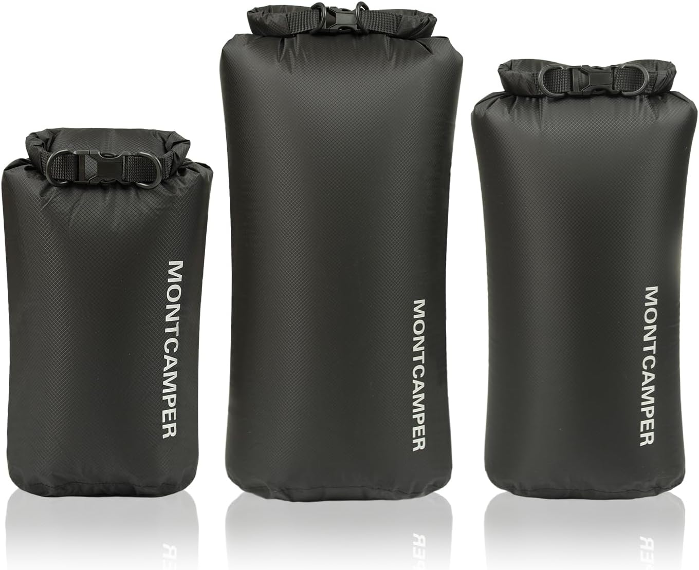 3 Bolsas Impermeables Nylon 30D 5L/10L Cierre Enrollable