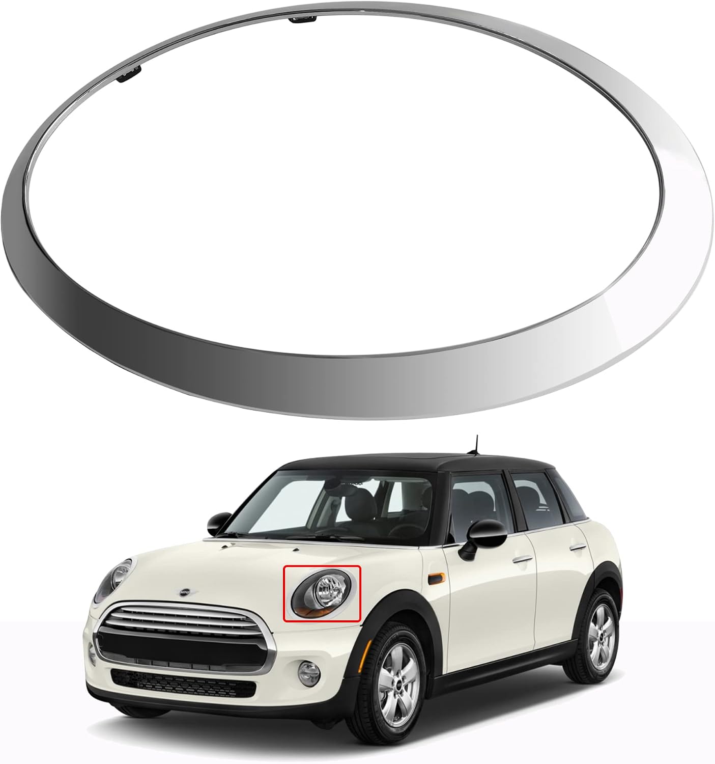 Anillo ajuste faro cromado izq conductor Mini Cooper