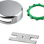 Kit placa desbordamiento bañera presión cromado 2.30pulg