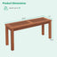 Banco madera para 2 personas Loveseat 39.5" asiento listones