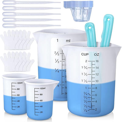 Pack vasos medidores y divididos de silicona 15.2oz