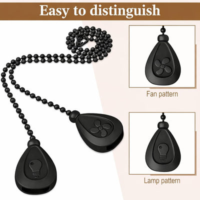 Extensor cadena techo 12pulg 4pzas con bola decorativa para fan luz