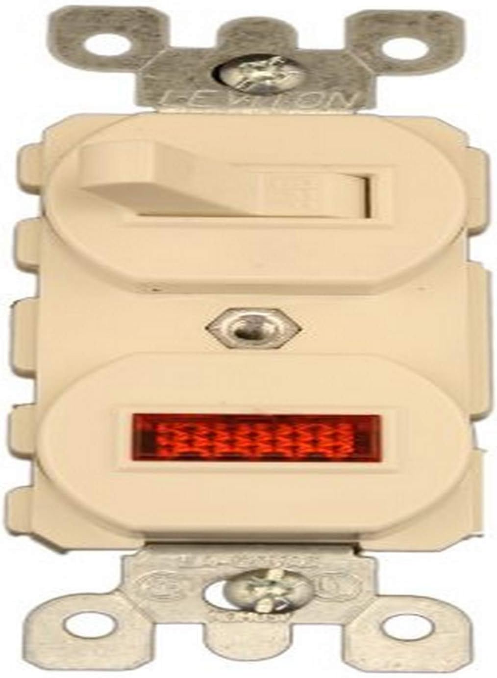 Interruptor CA piloto neón 15A 120V estilo dúplex grado comercial