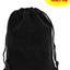Bolsas terciopelo negras con cordón para joyas y regalos