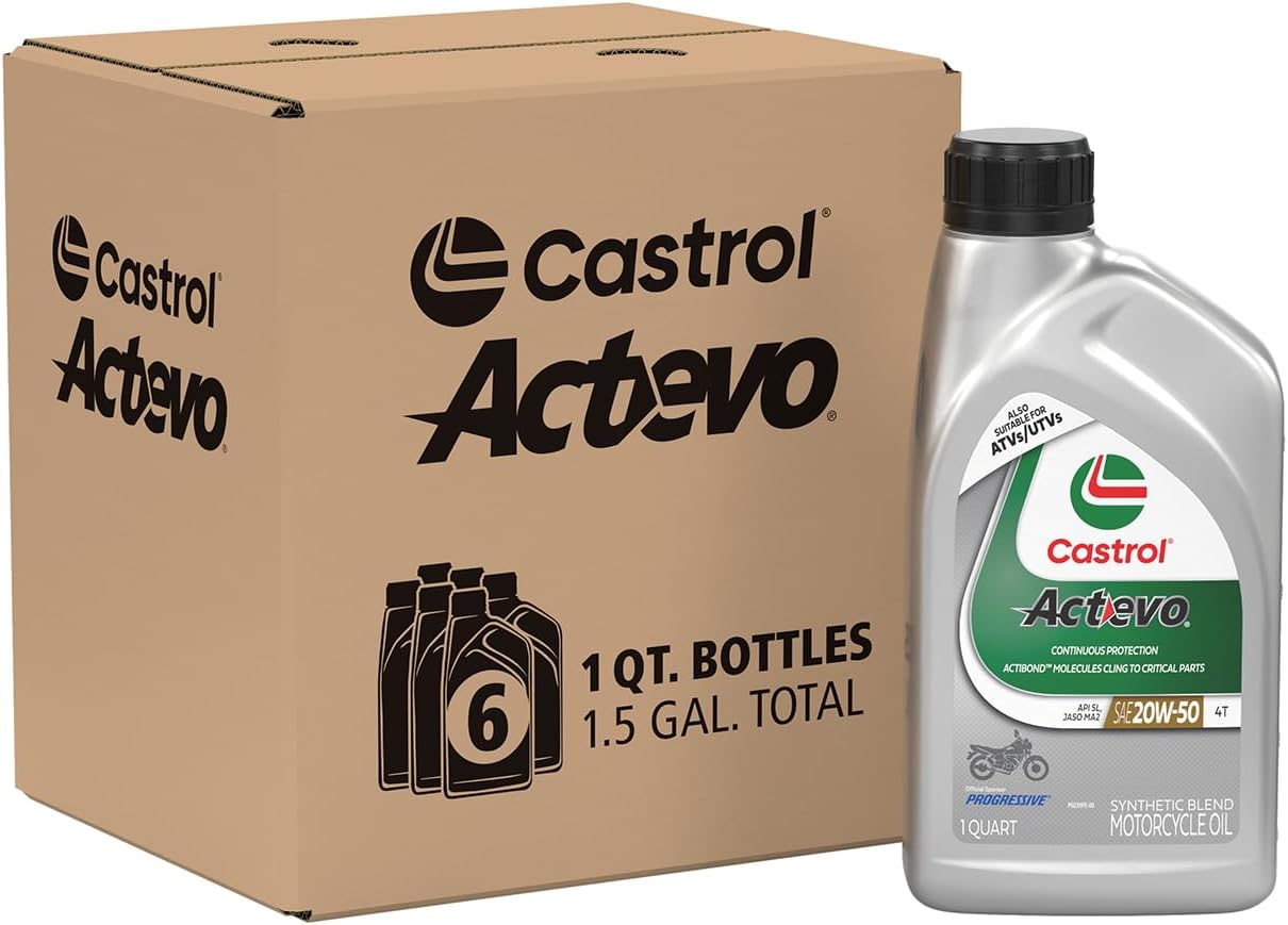 Aceite sintético 20W-50 motocicleta 1qt pack 6