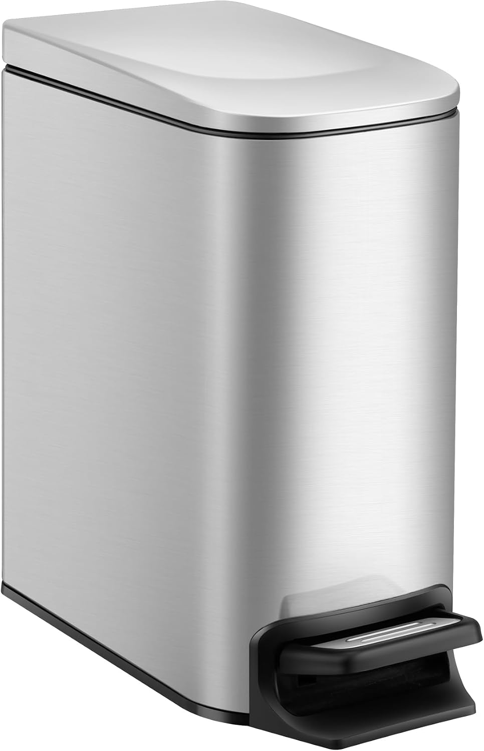 Cubo basura acero inox 6L con tapa suave y pedal