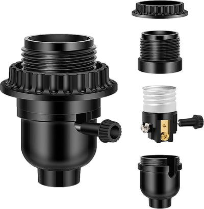 Enchufe luz E26 con interruptor piezas lámpara anillo sombra