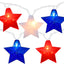 Tira luces LED estrella rojas blancas azules decoración 4 de Julio