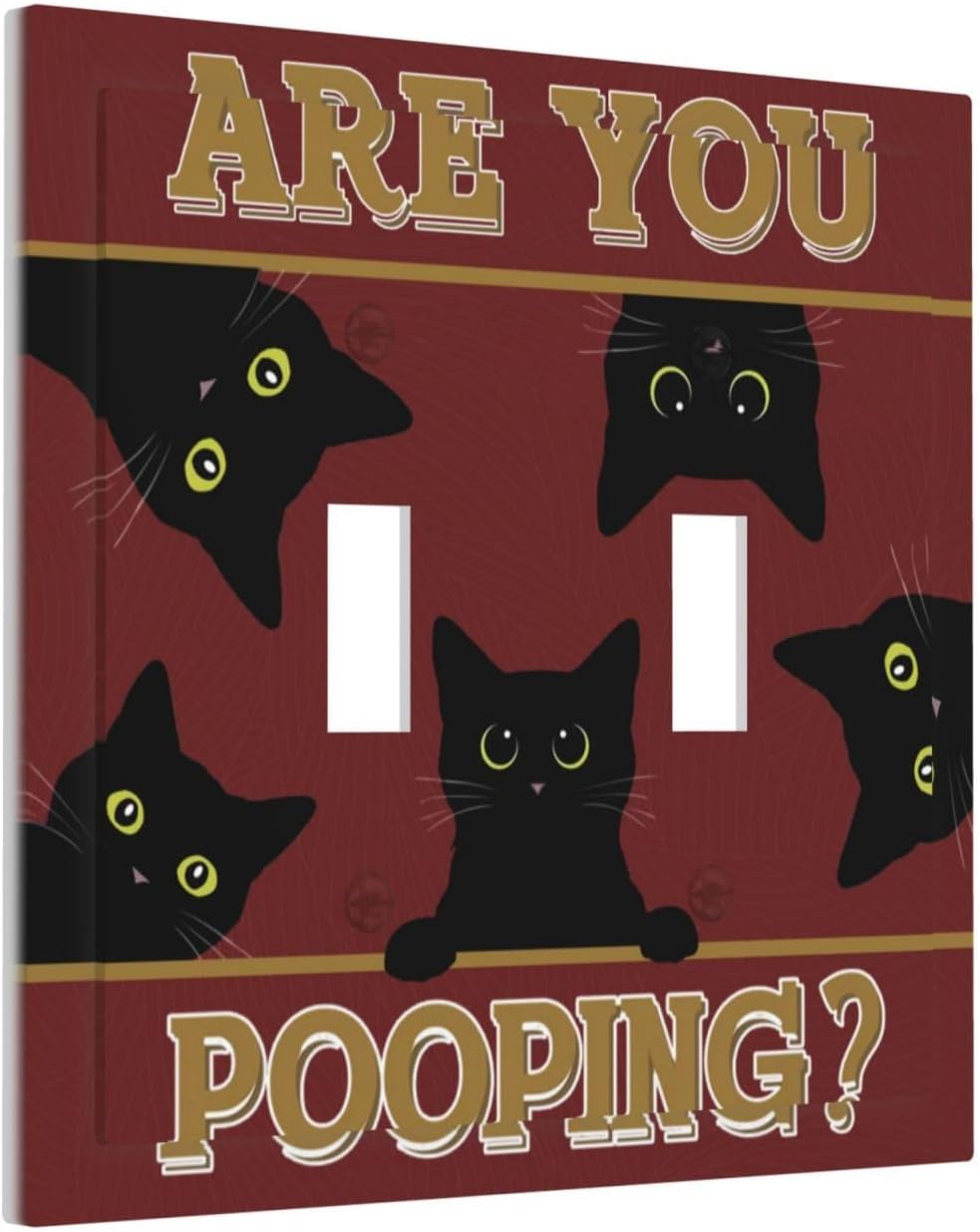 Cubiertas interruptor gato negro rojo vintage doble