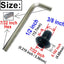 25 Pzas pernos acero inox 3/8-16 x 1/2" con llaves