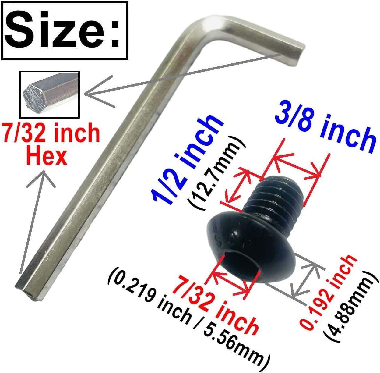 25 Pzas pernos acero inox 3/8-16 x 1/2" con llaves