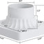 Base montaje poste aluminio fundido 5.6pulg paquete 2 blancas