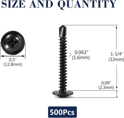 Tornillos chapa 10x1-1/4 acero inox 500 pzas